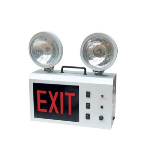 TWIN BEAM EMERGENCY LIGHT AND EXIT LIGHT